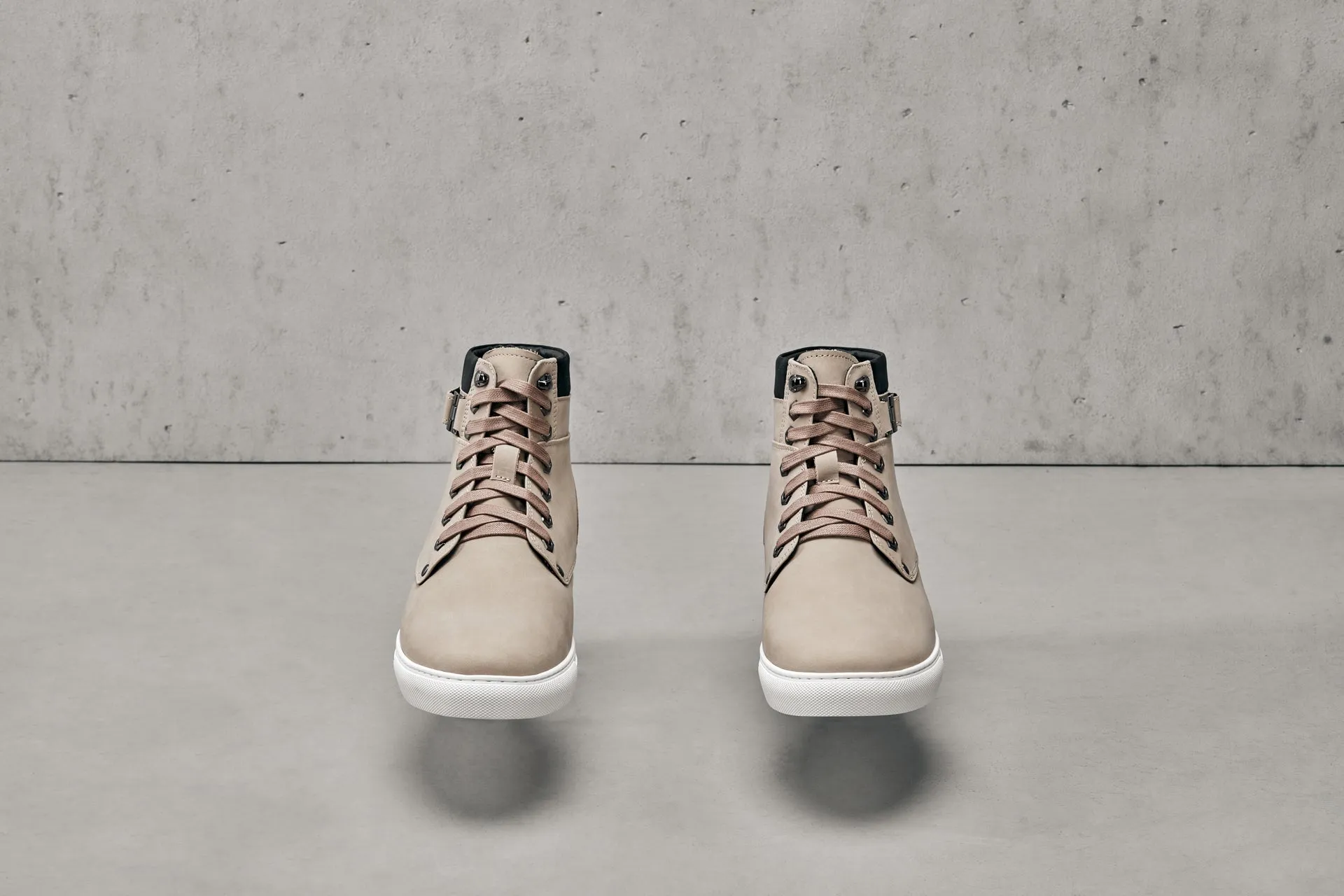CALTO - T53122 - 2.6 Inches Taller (Taupe) - High top sneak-boot