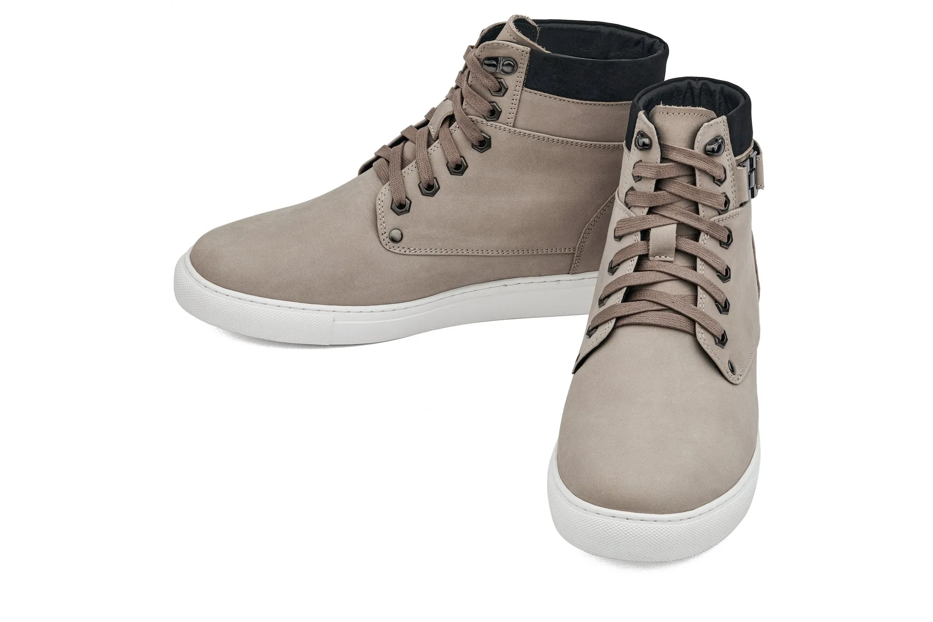 CALTO - T53122 - 2.6 Inches Taller (Taupe) - High top sneak-boot