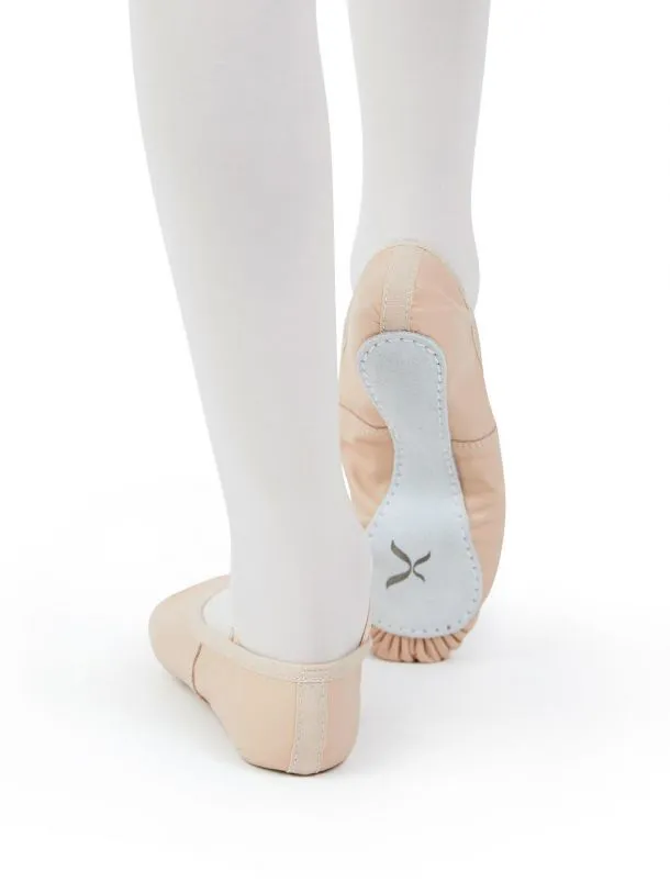 Capezio Daisy Ballet Shoe - BPK (Ballet Pink), WHT (White). BLK (Black) Leather Full Sole - Adult Size 205