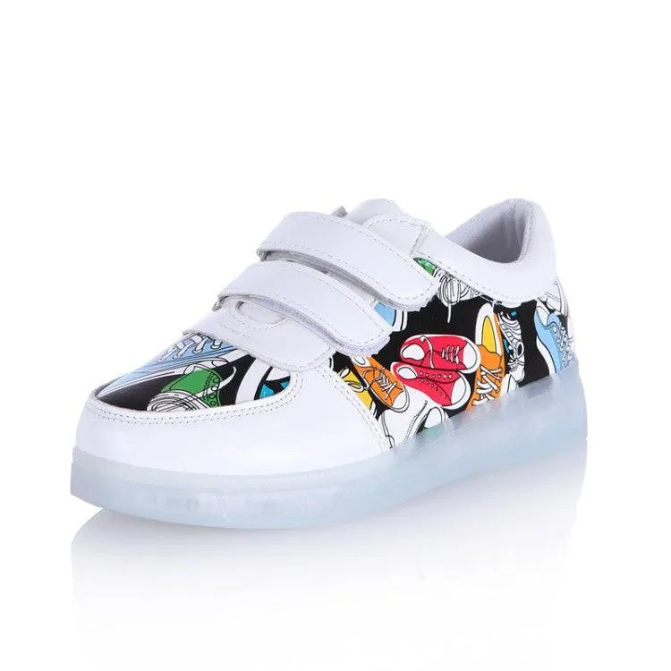 Children'S Spring And Summer Colorful Glowing Shoes