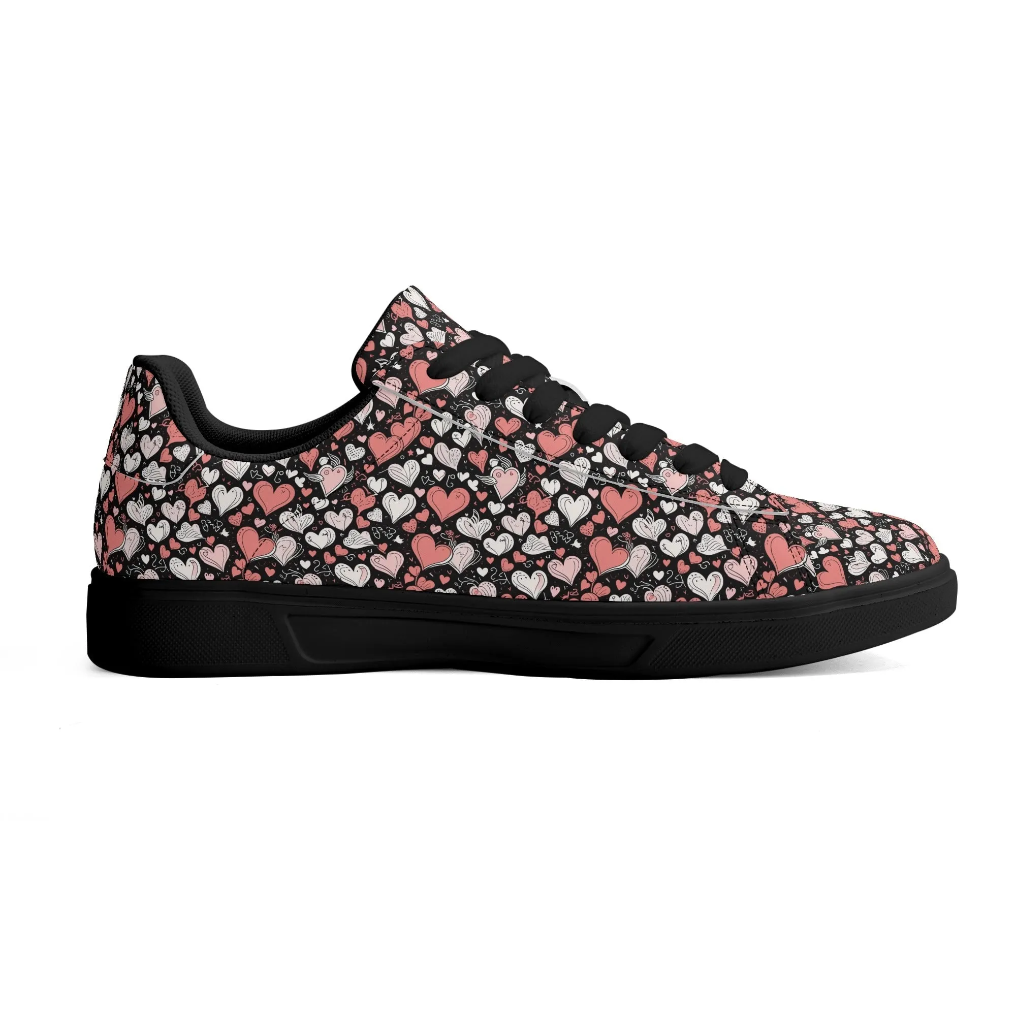 Colorful Hearts Adult Lightweight Brand Low Top Leather Shoes