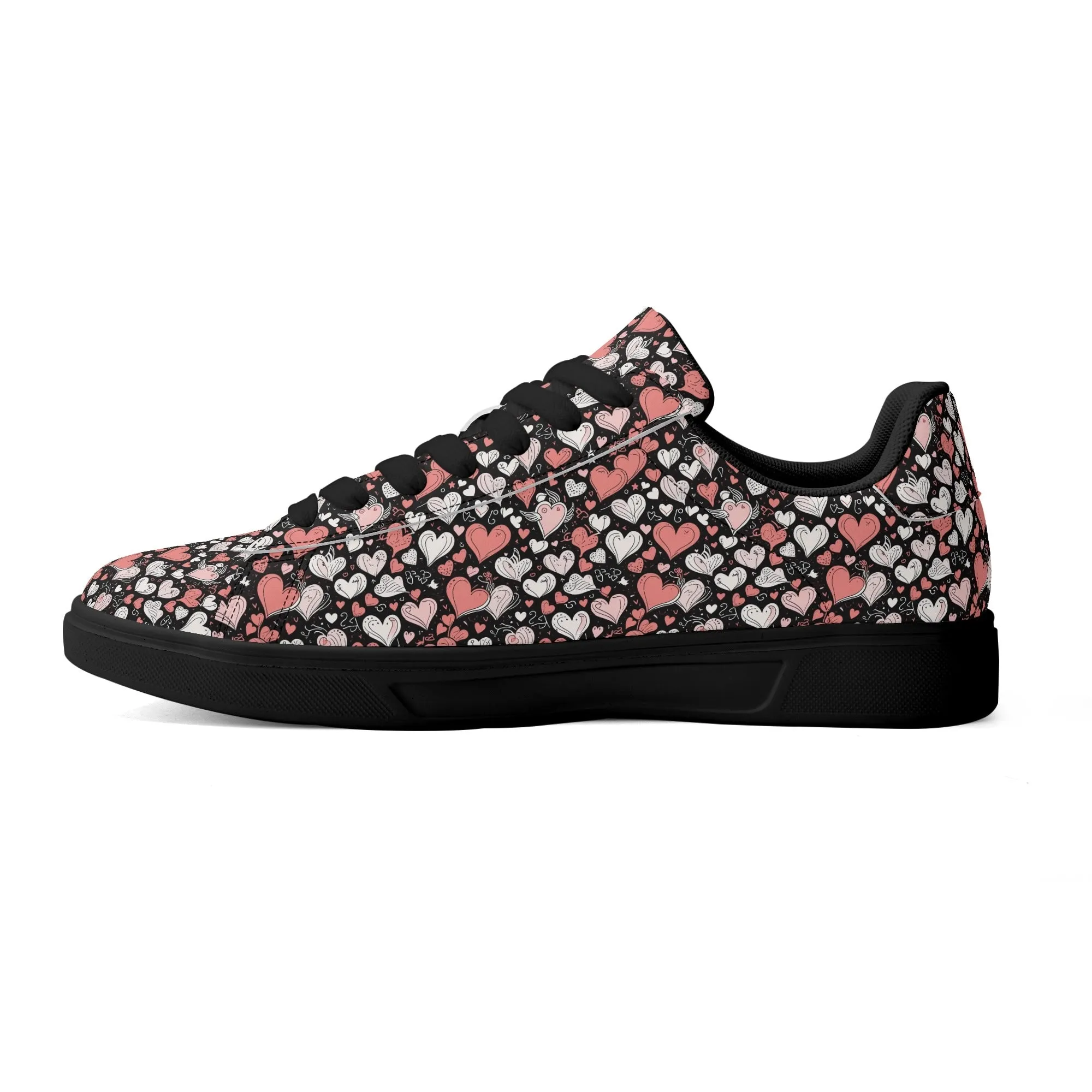 Colorful Hearts Adult Lightweight Brand Low Top Leather Shoes