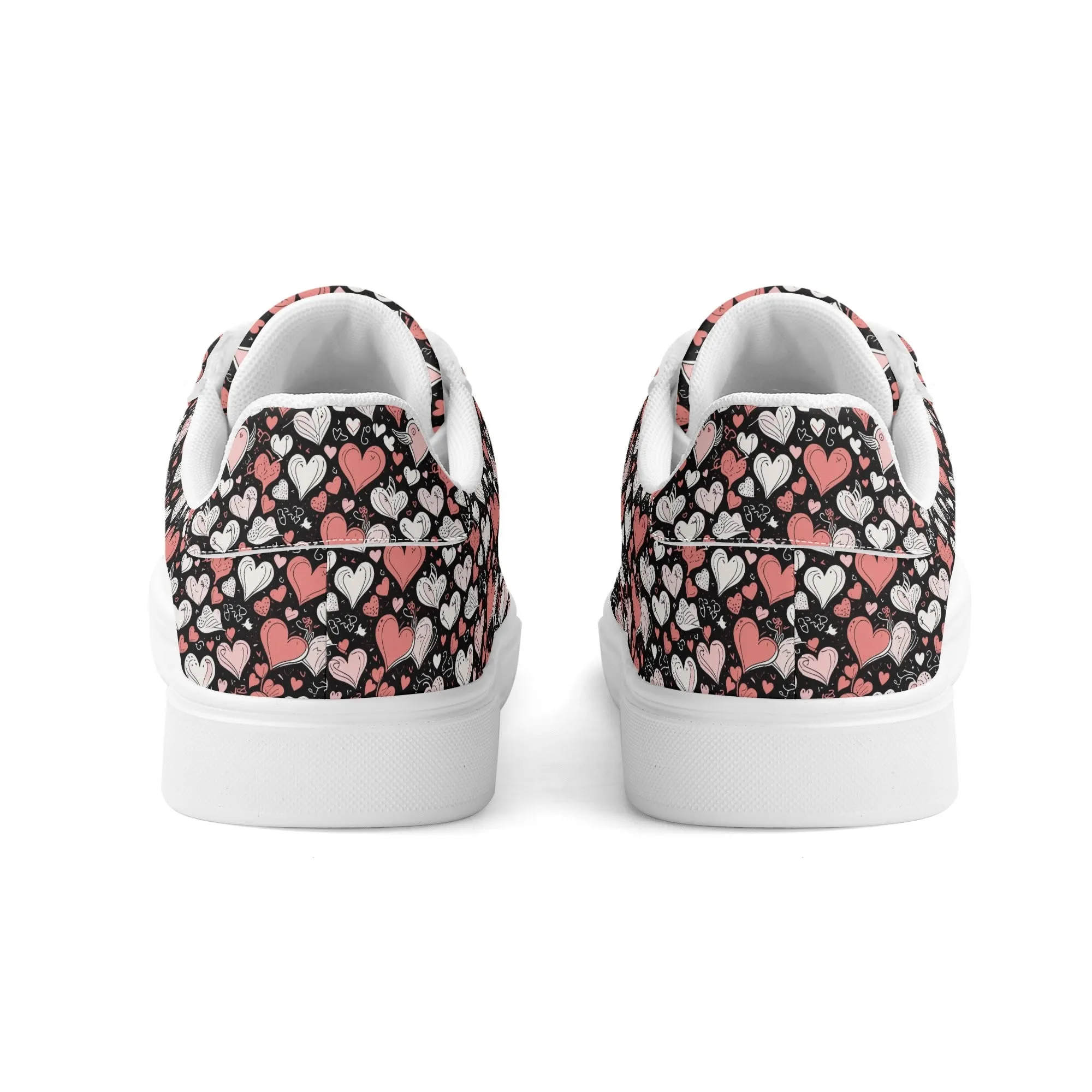 Colorful Hearts Adult Lightweight Brand Low Top Leather Shoes