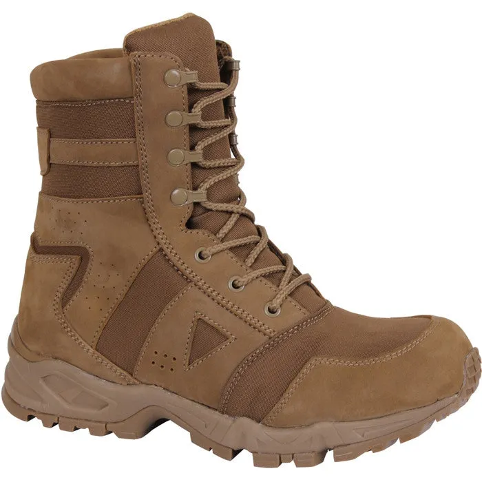 Coyote Brown AR 670-1 Mil-Spec Uniform Tactical Boots Forced Entry 8" Tall Boot