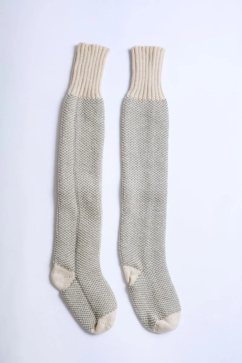 Cozy Ribbed Knit Lounge Socks
