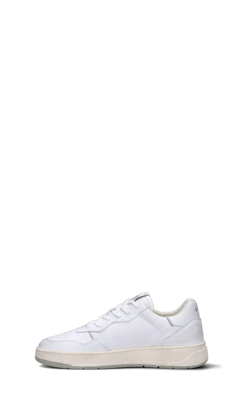 CRIME Sneaker uomo bianca in pelle