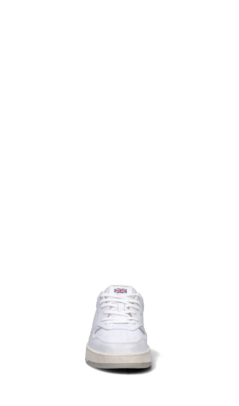 CRIME Sneaker uomo bianca in pelle