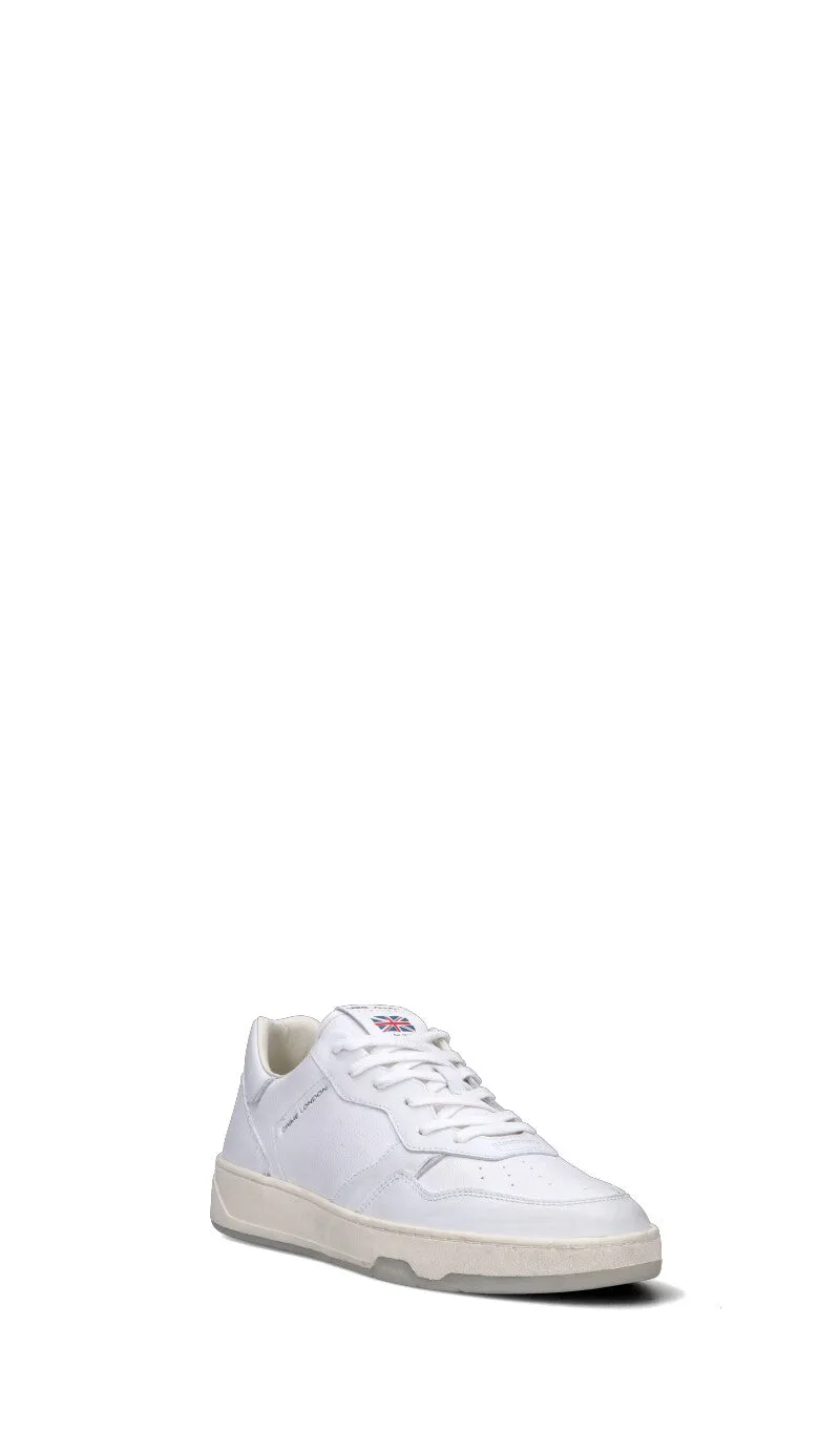 CRIME Sneaker uomo bianca in pelle