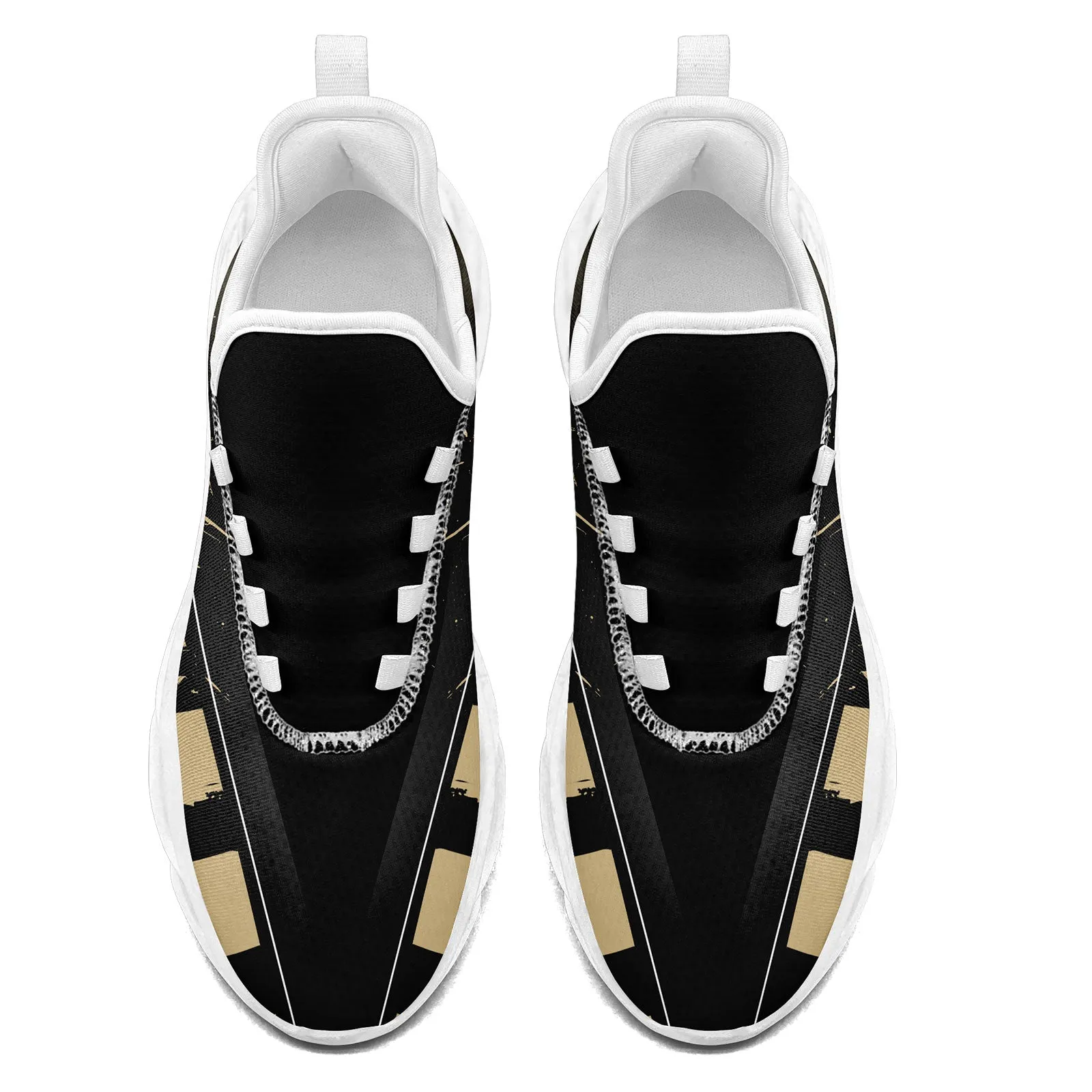 Custom Black Yellow New Orleans Maxsoul Shoes Personalized Sneaker FN003-D020260-19