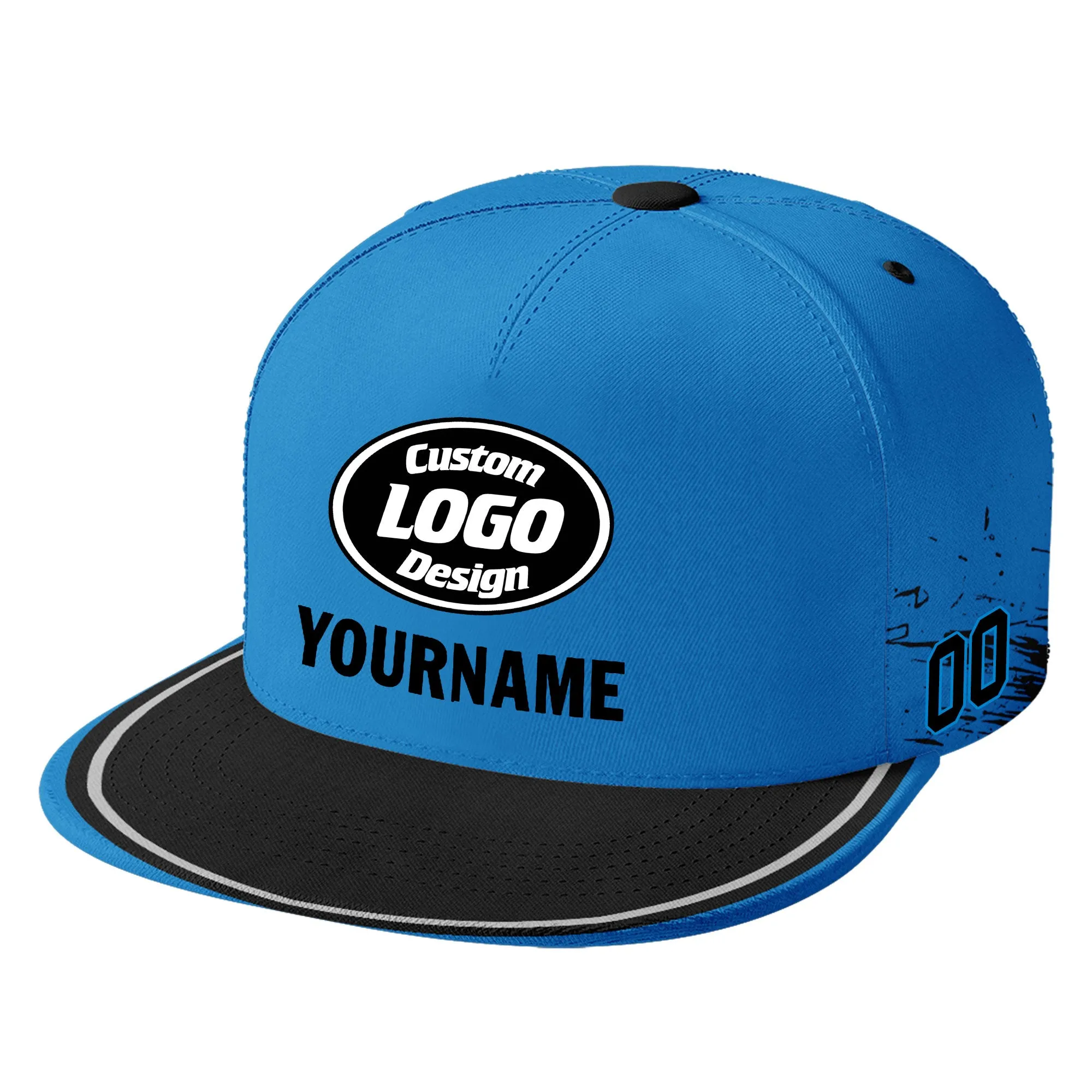 Custom Blue Black Carolina MaxSoul Shoes and Hat Combo Offer Personalized Combo ZH-D020264-5