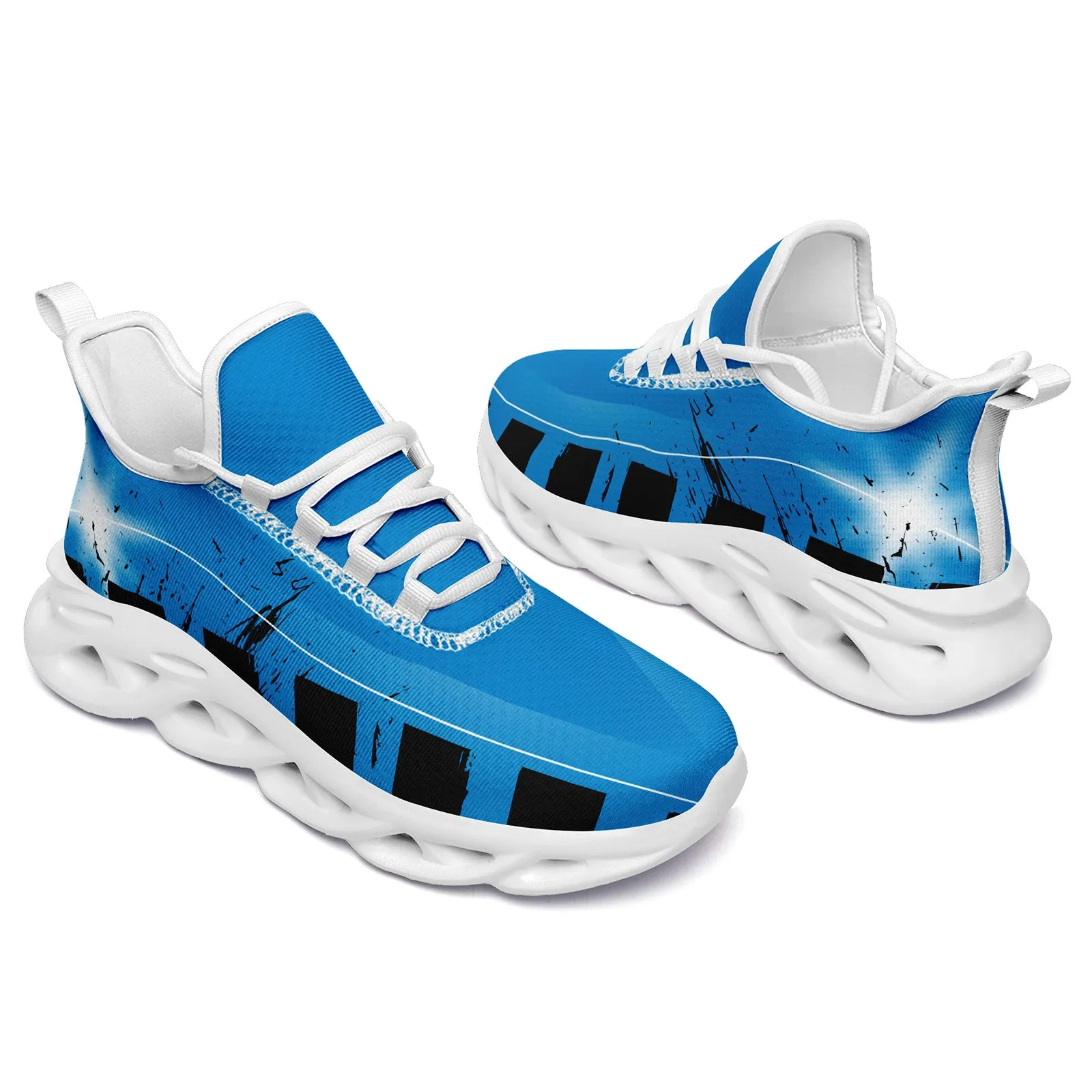 Custom Blue Black Carolina MaxSoul Shoes and Hat Combo Offer Personalized Combo ZH-D020264-5