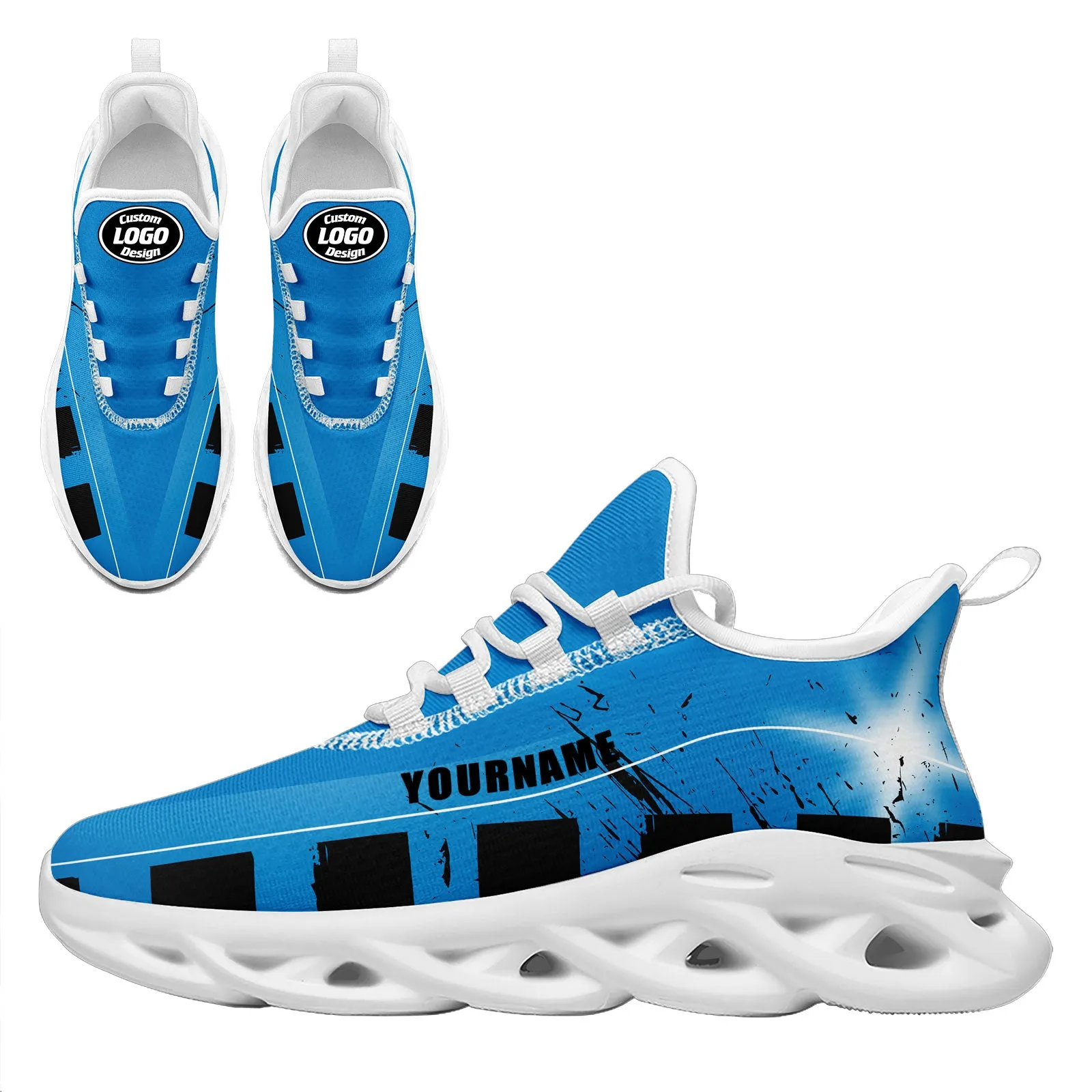 Custom Blue Black Carolina MaxSoul Shoes and Hat Combo Offer Personalized Combo ZH-D020264-5