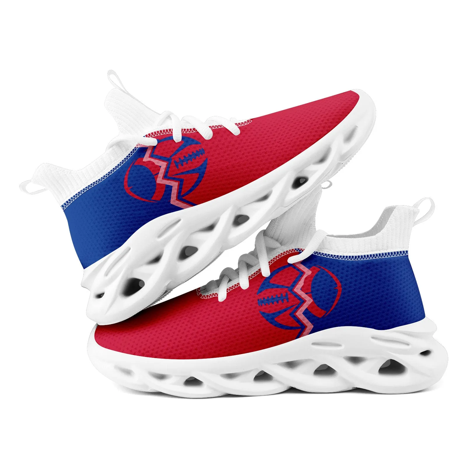 Custom Blue Red New York MaxSoul Shoes and Hat Combo Offer Personalized Combo ZH-D028017-18