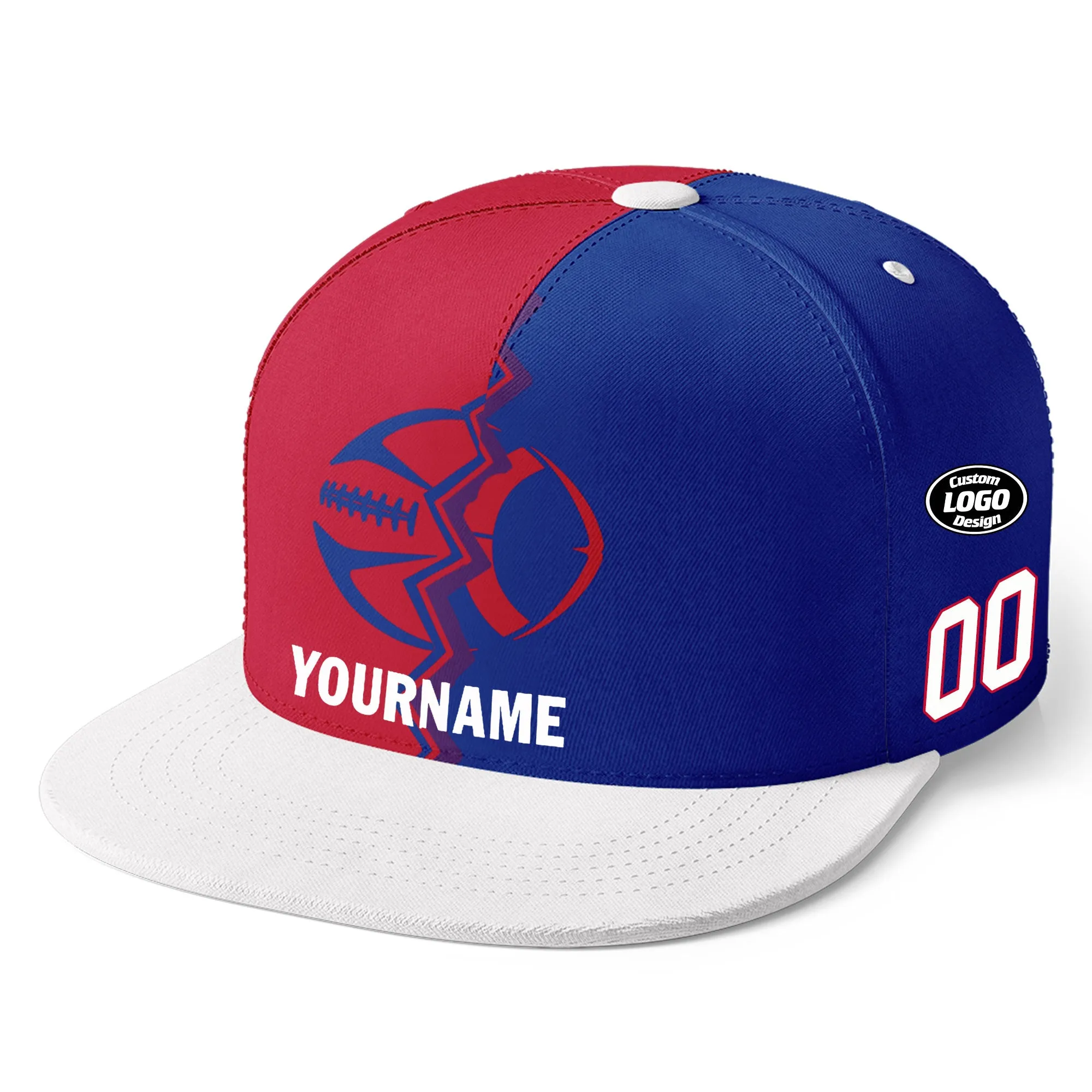 Custom Blue Red New York MaxSoul Shoes and Hat Combo Offer Personalized Combo ZH-D028017-18