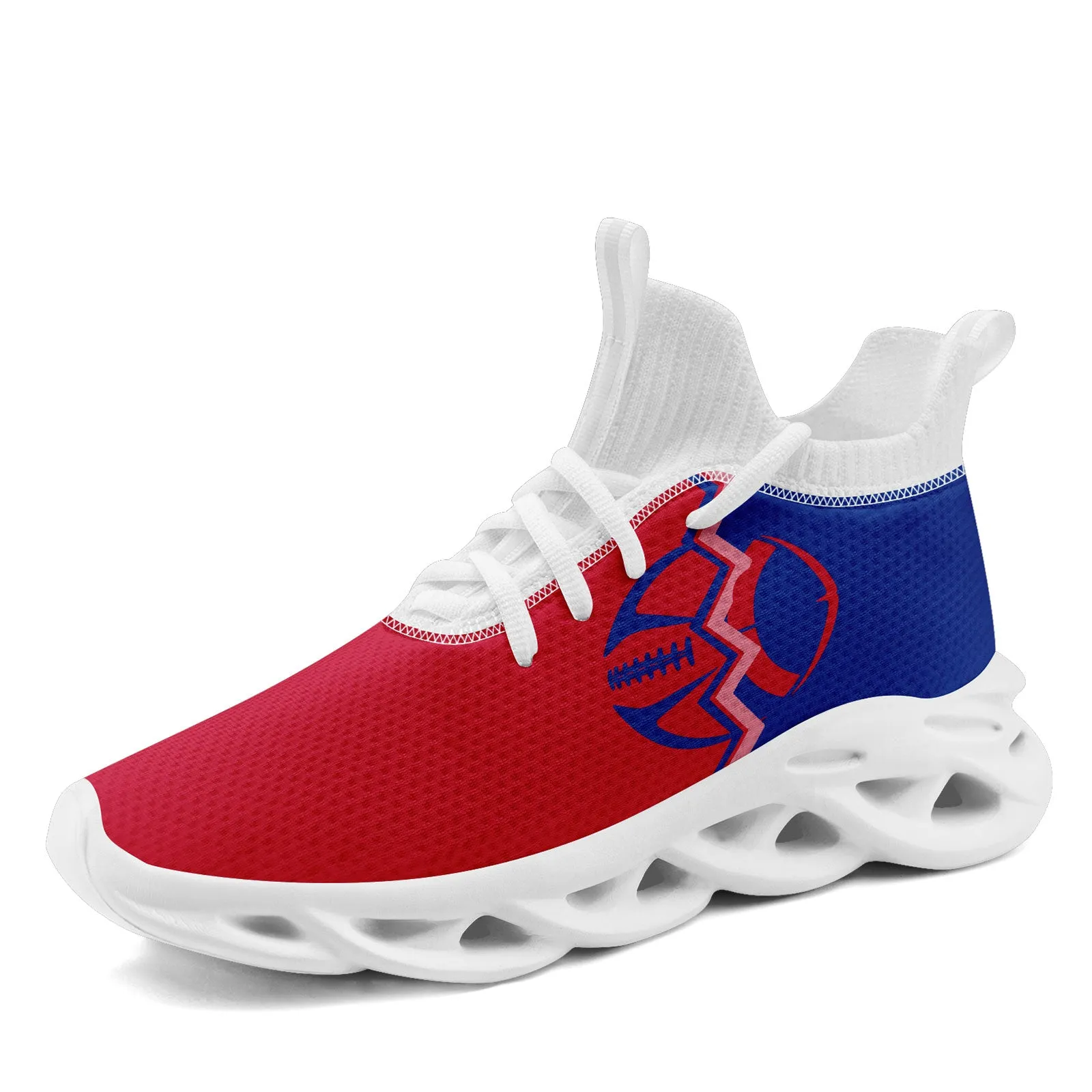 Custom Blue Red New York MaxSoul Shoes and Hat Combo Offer Personalized Combo ZH-D028017-18