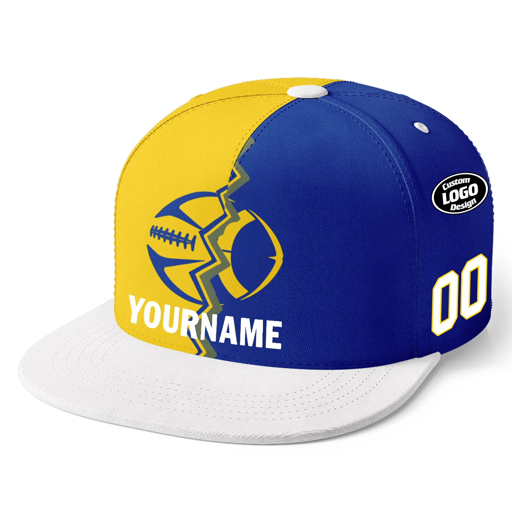 Custom Yellow Blue California MaxSoul Shoes and Hat Combo Offer Personalized Combo ZH-D028017-8