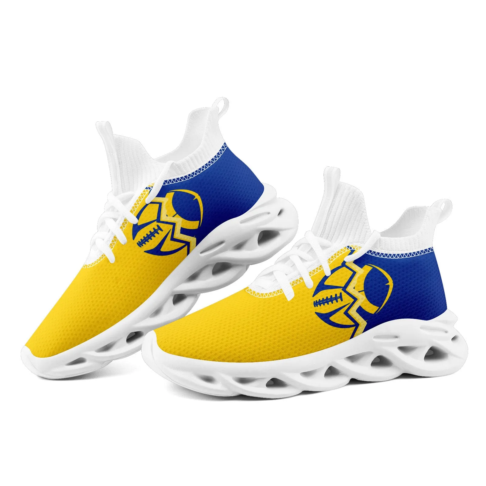 Custom Yellow Blue California MaxSoul Shoes and Hat Combo Offer Personalized Combo ZH-D028017-8