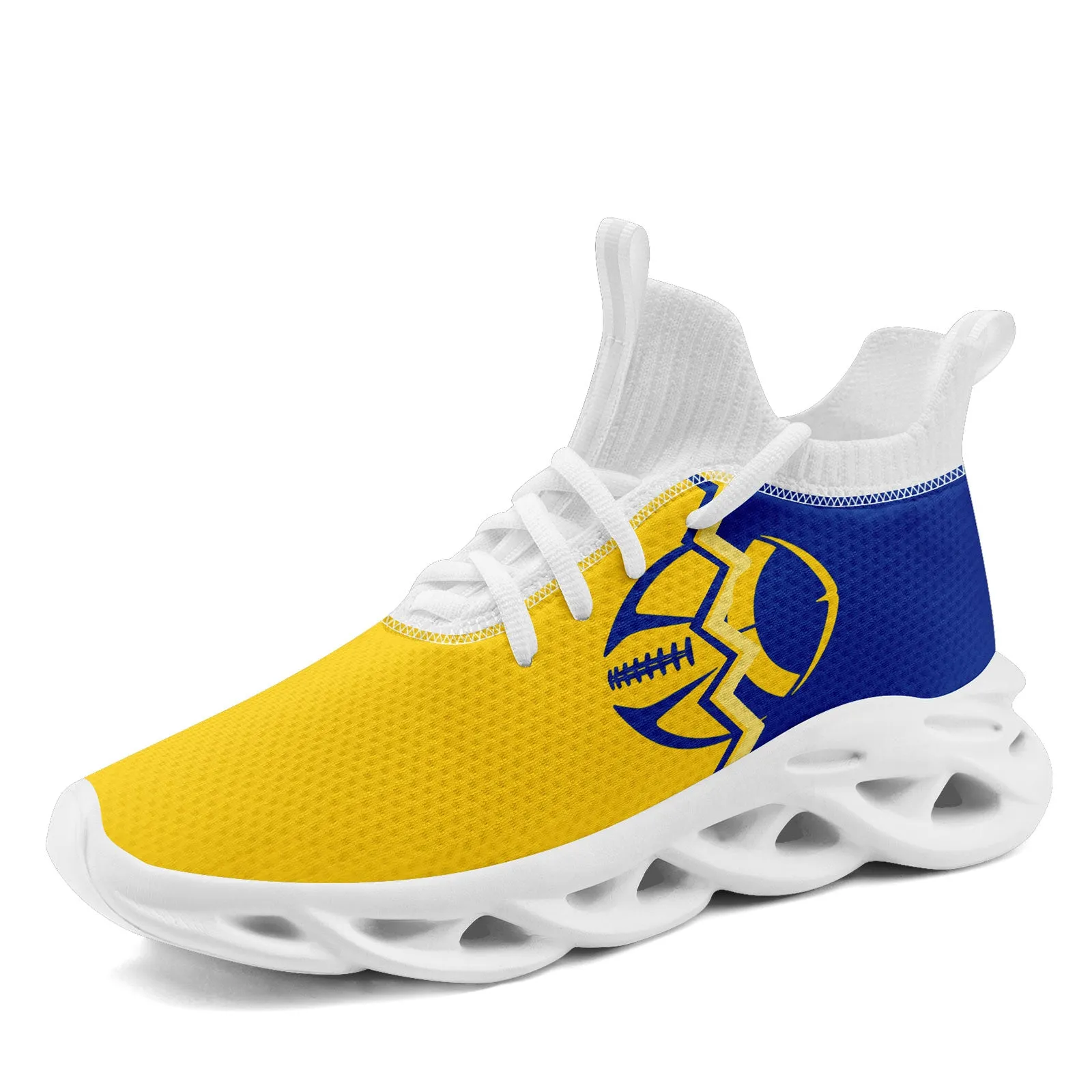 Custom Yellow Blue California MaxSoul Shoes and Hat Combo Offer Personalized Combo ZH-D028017-8