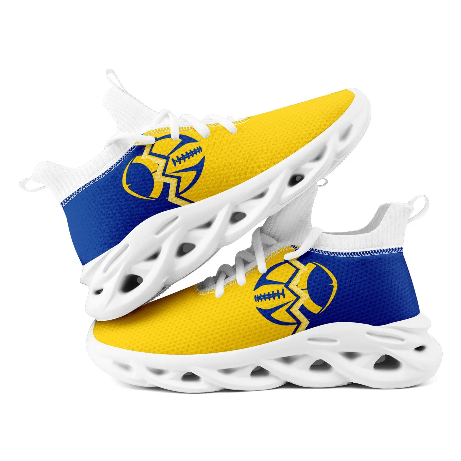 Custom Yellow Blue California MaxSoul Shoes and Hat Combo Offer Personalized Combo ZH-D028017-8