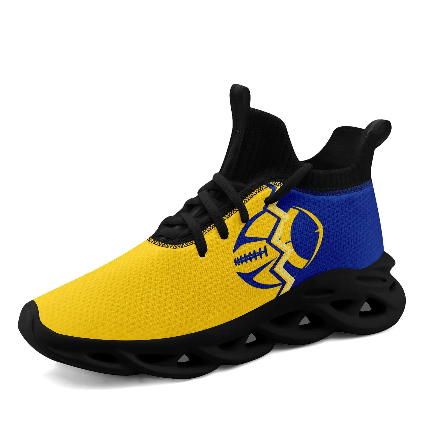Custom Yellow Blue California MaxSoul Shoes and Hat Combo Offer Personalized Combo ZH-D028017-8