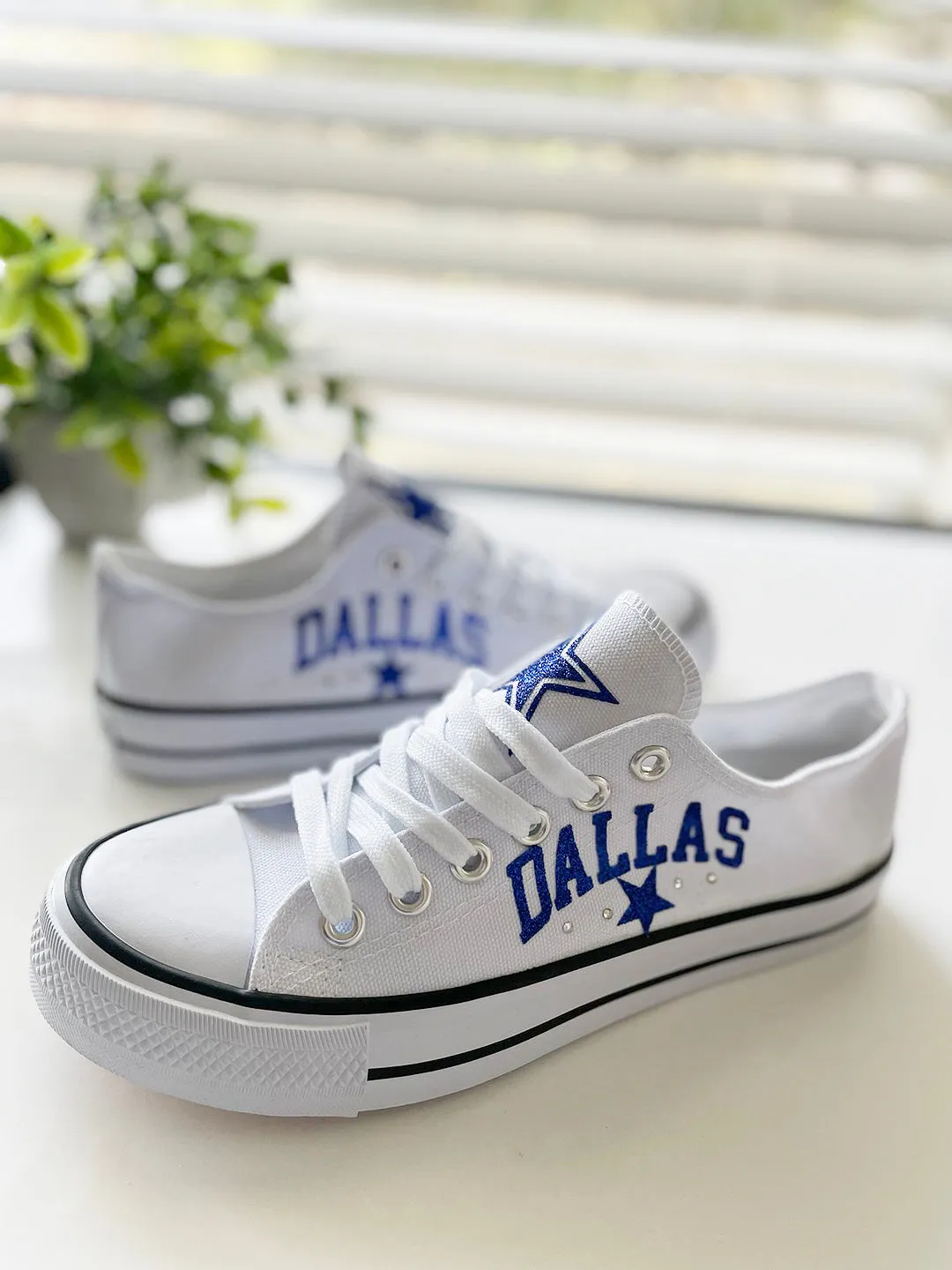 Dallas football rhinestone Sneakers