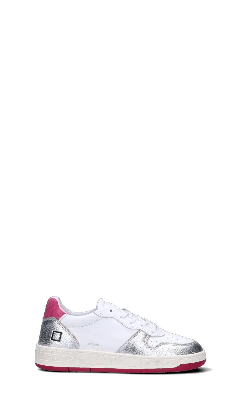 D.A.T.E. Sneaker donna bianca/argento in pelle