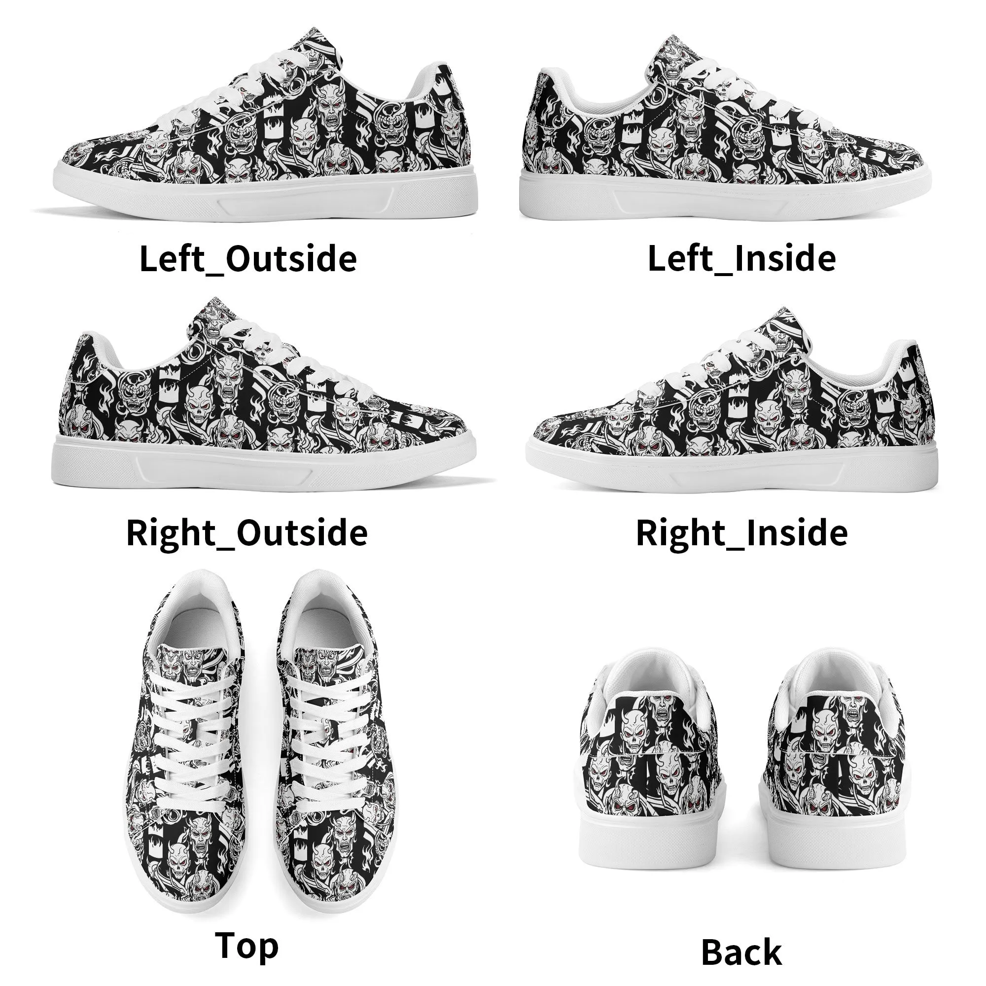 Demon Adult Lightweight Brand Low Top Leather Shoes