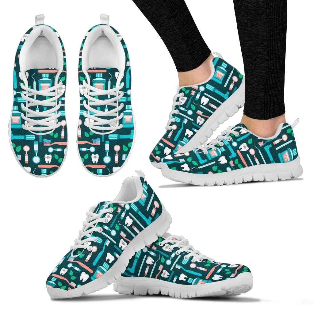 Dental Pattern Womens Sneakers