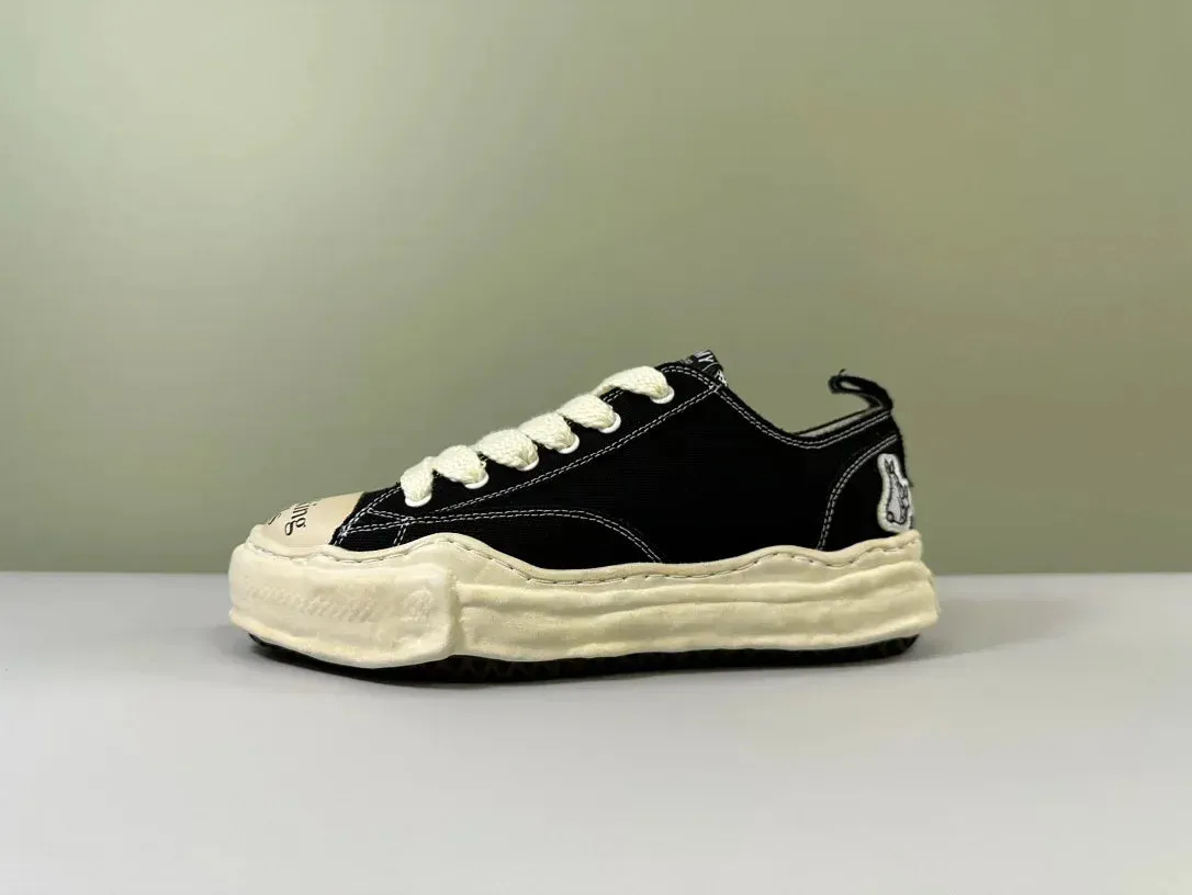 Dissolve Sole Canvas Shoes Washed Make Old MMY Men Casual Shoes Mihara Women's Sneakers Vintage Lace-up Yasuhiro