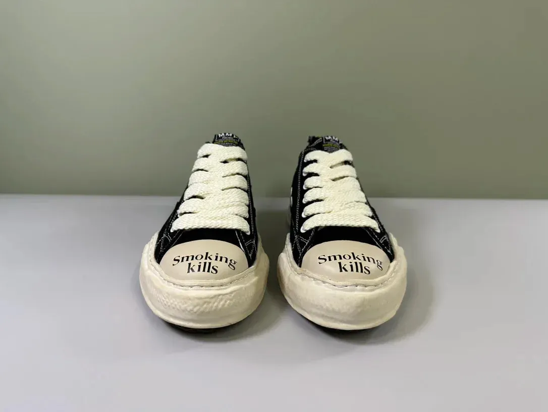 Dissolve Sole Canvas Shoes Washed Make Old MMY Men Casual Shoes Mihara Women's Sneakers Vintage Lace-up Yasuhiro