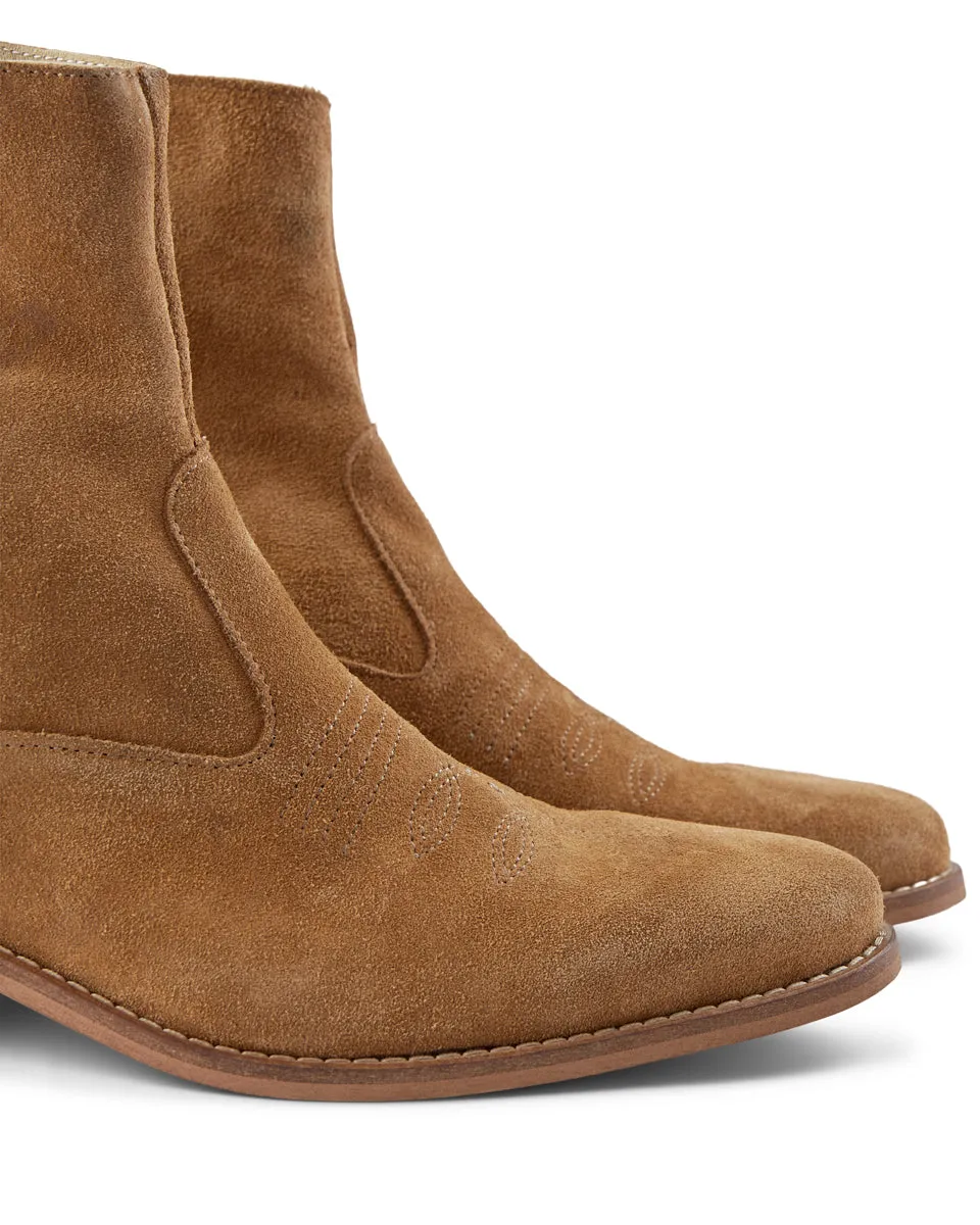 Enzo boot suede - CAMEL