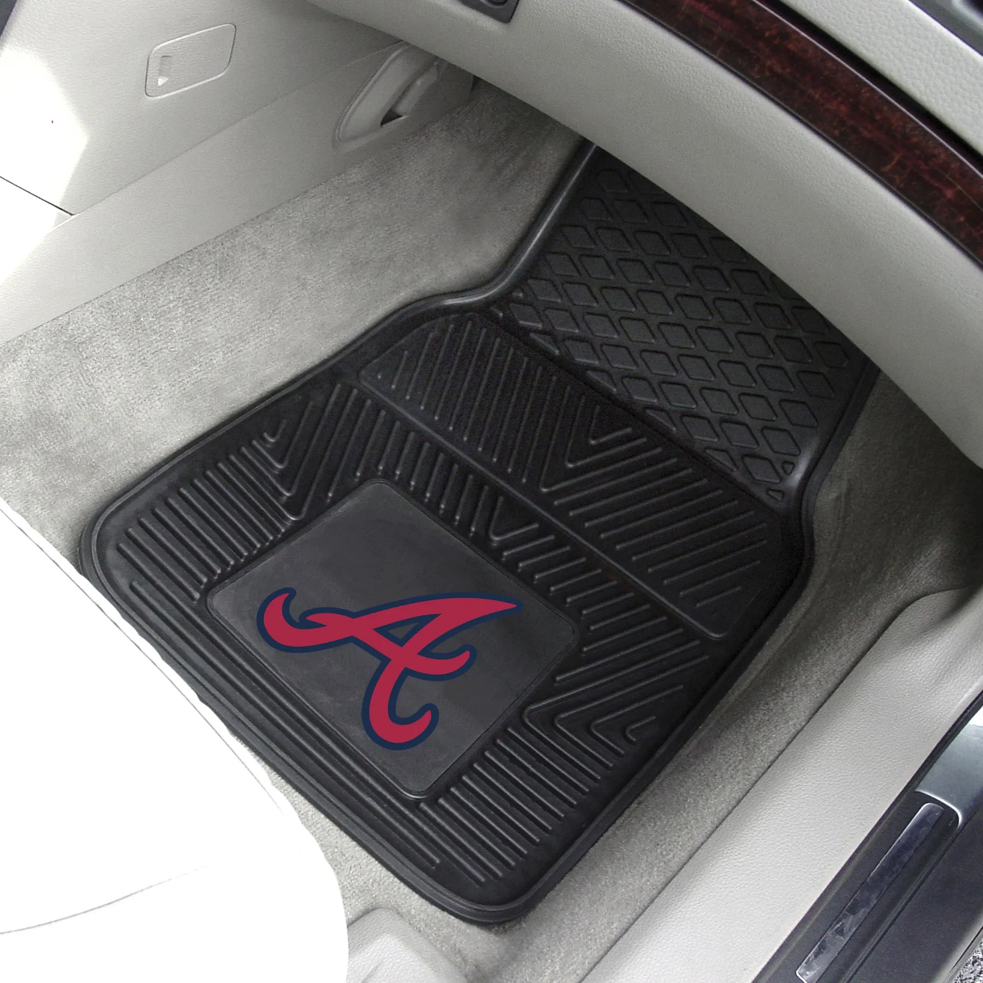 Fanmats Atlanta Braves Heavy Duty Car Mat Set - 2 Pieces