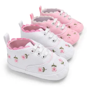 Fashion Infant Tollder Embroidery Canvas  Shoes Baby Boys Girls Sneaker Prewalker 0-18M