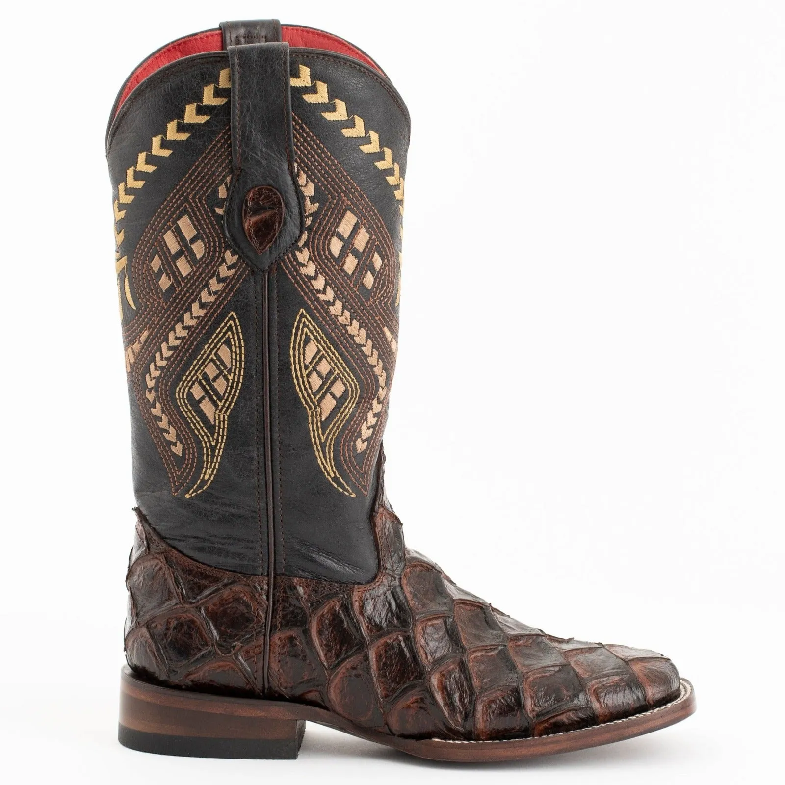 Ferrini Women's Bronco Pirarucu Print Square Toe Boots 93393-09