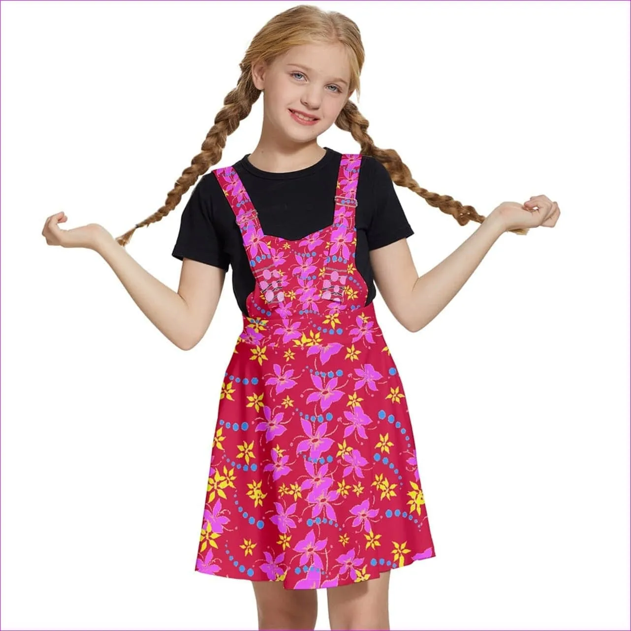 Floral Wear Girls' Apron Dress