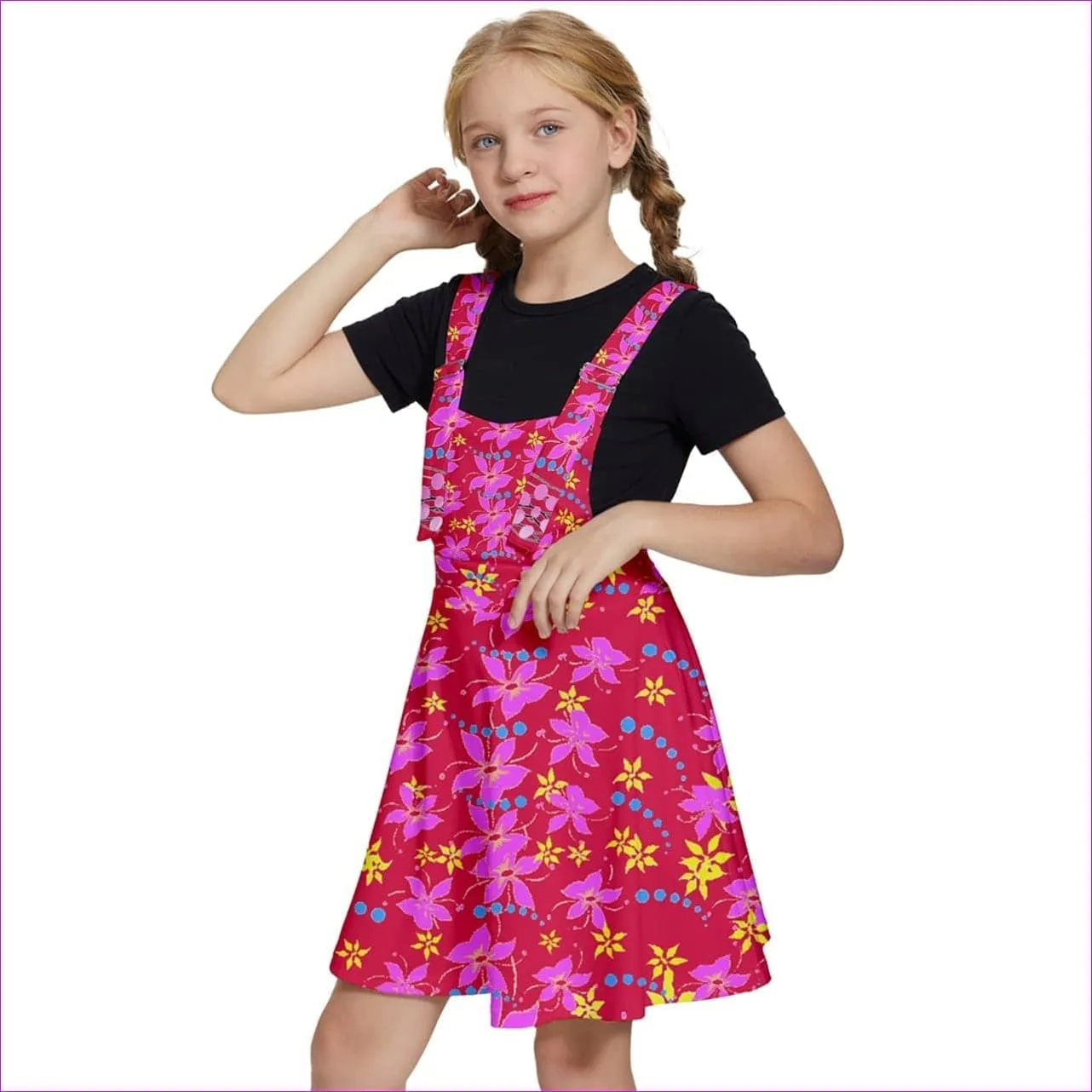Floral Wear Girls' Apron Dress