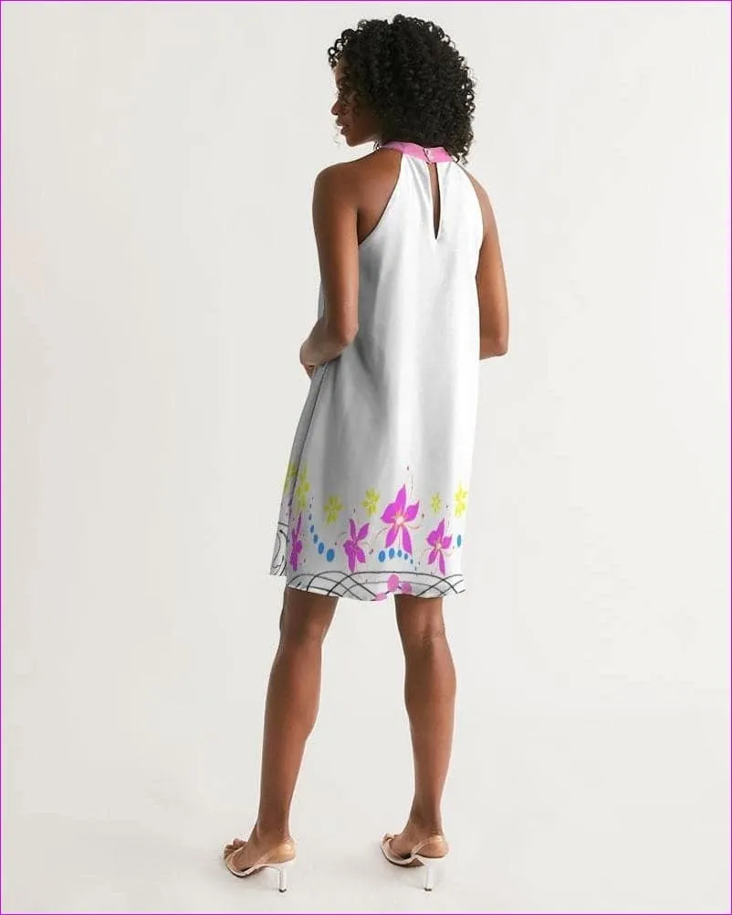 Floral Wear Womens Halter Dress