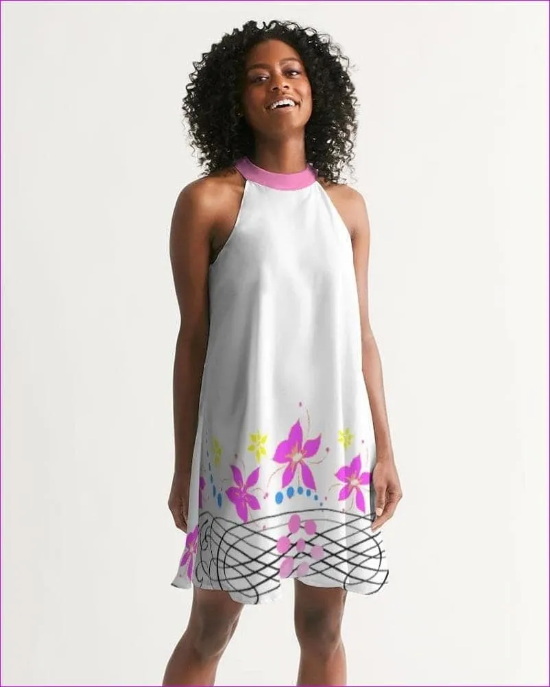 Floral Wear Womens Halter Dress