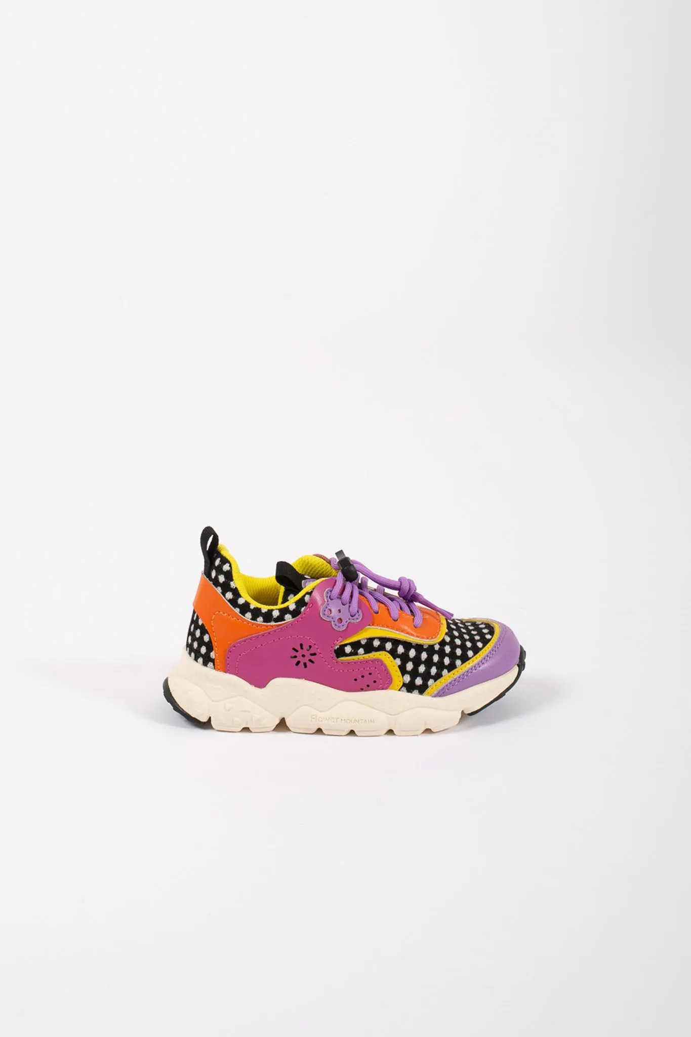 Flower Mountain Sneakers Eco Calf/cozy Fabric Viola Bambina