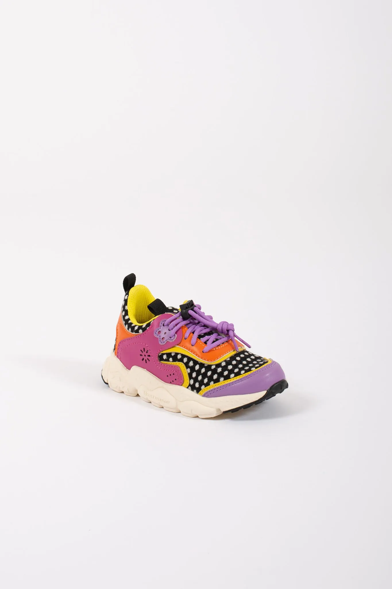 Flower Mountain Sneakers Eco Calf/cozy Fabric Viola Bambina