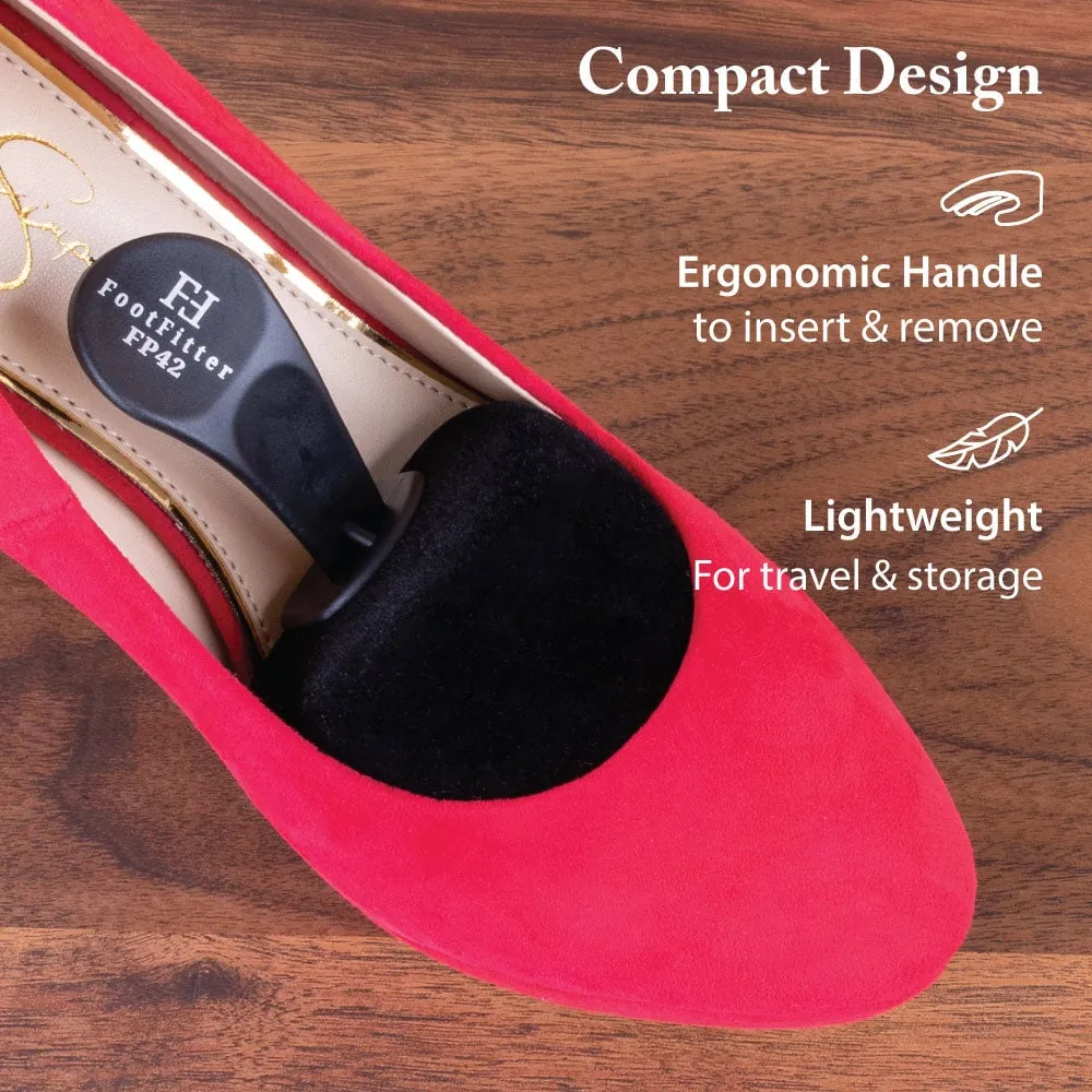 FootFitter Rounded Foam Shoe Tree with Handle for Women's High Heels, Lightweight Shape Keeping Travel Shoe Tree - FP42, 3-Pack