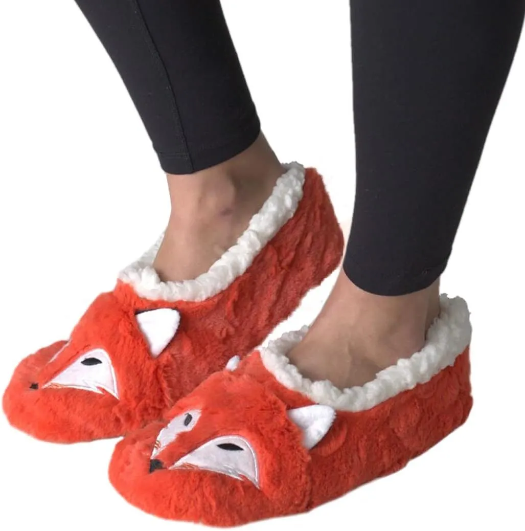 Foxy Loxy Funny Animal Non-Slip Warm Winter Slippers for Women