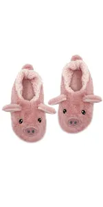 Foxy Loxy Funny Animal Non-Slip Warm Winter Slippers for Women