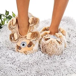 Foxy Loxy Funny Animal Non-Slip Warm Winter Slippers for Women