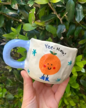 Fruits In Boots Mug - Yee-Haw Orange