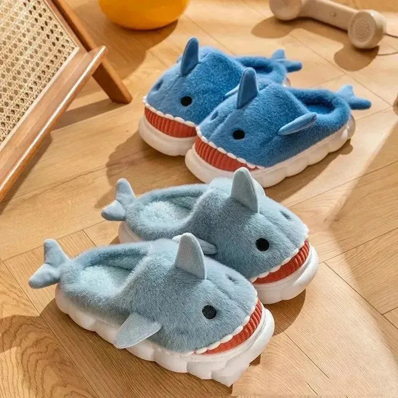 Furry Shark Slippers