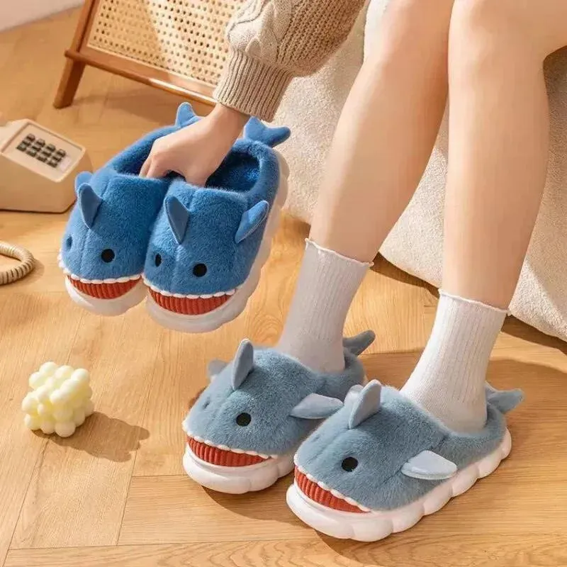Furry Shark Slippers