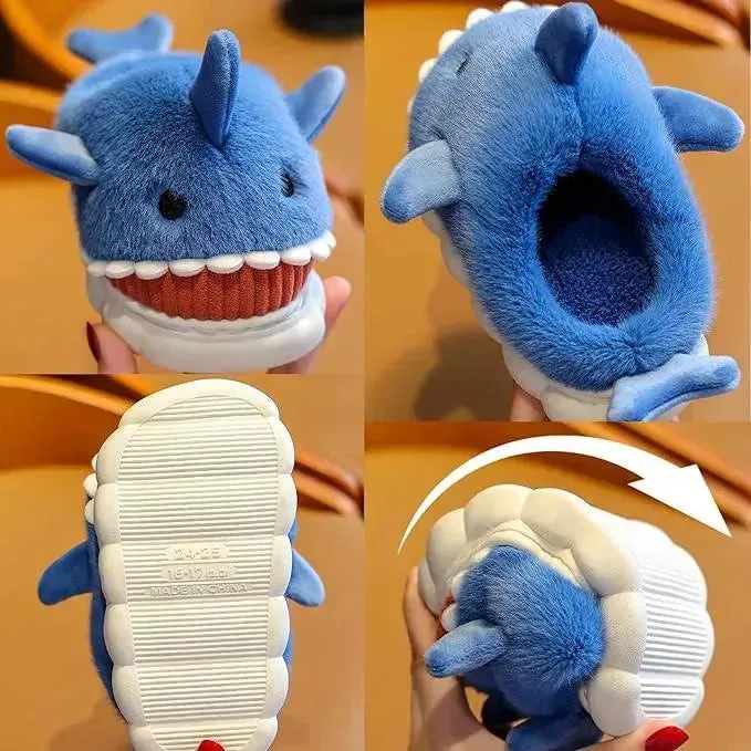 Furry Shark Slippers