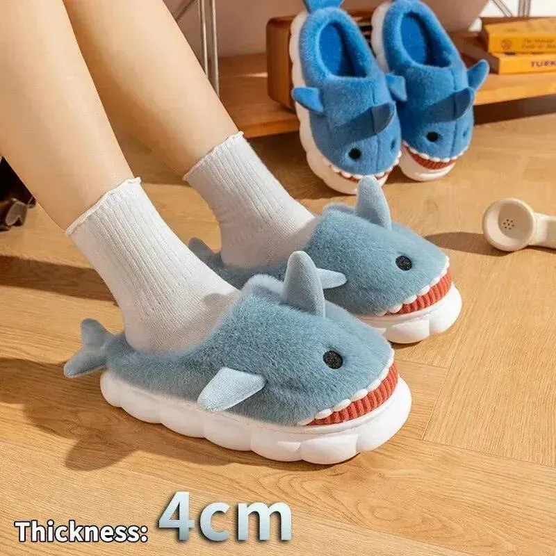 Furry Shark Slippers