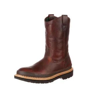 Georgia | Men's Giant Steel Toe Pull-On Work Boot | Soggy Brown